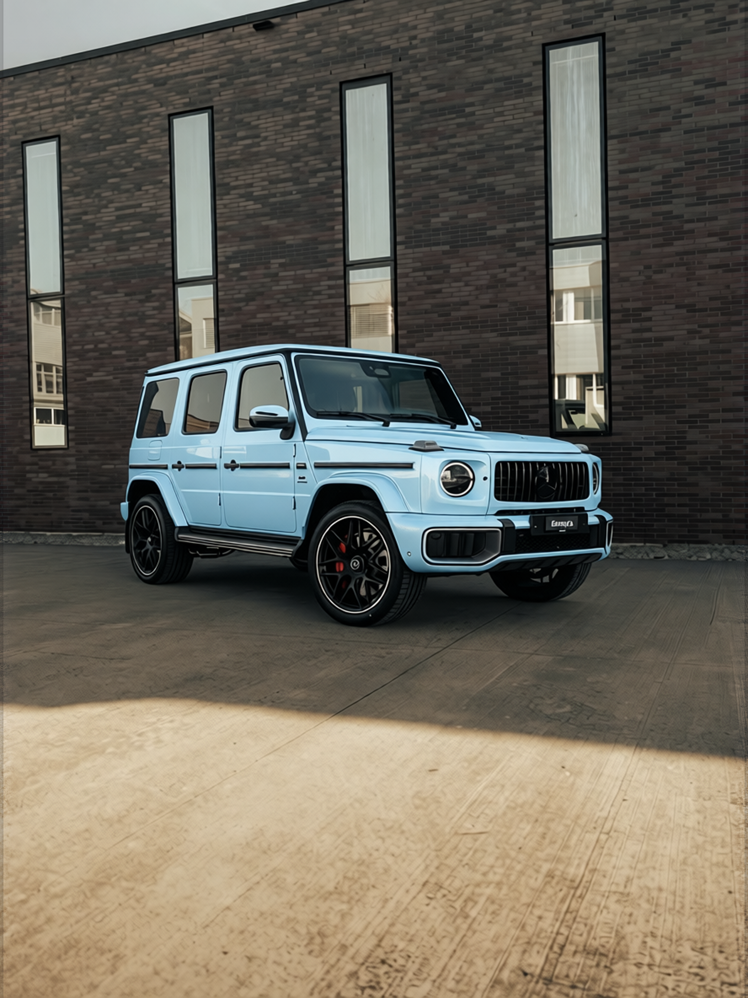 Mercedes-Benz G-Class rendered in Yacht Blue gloss wrap
