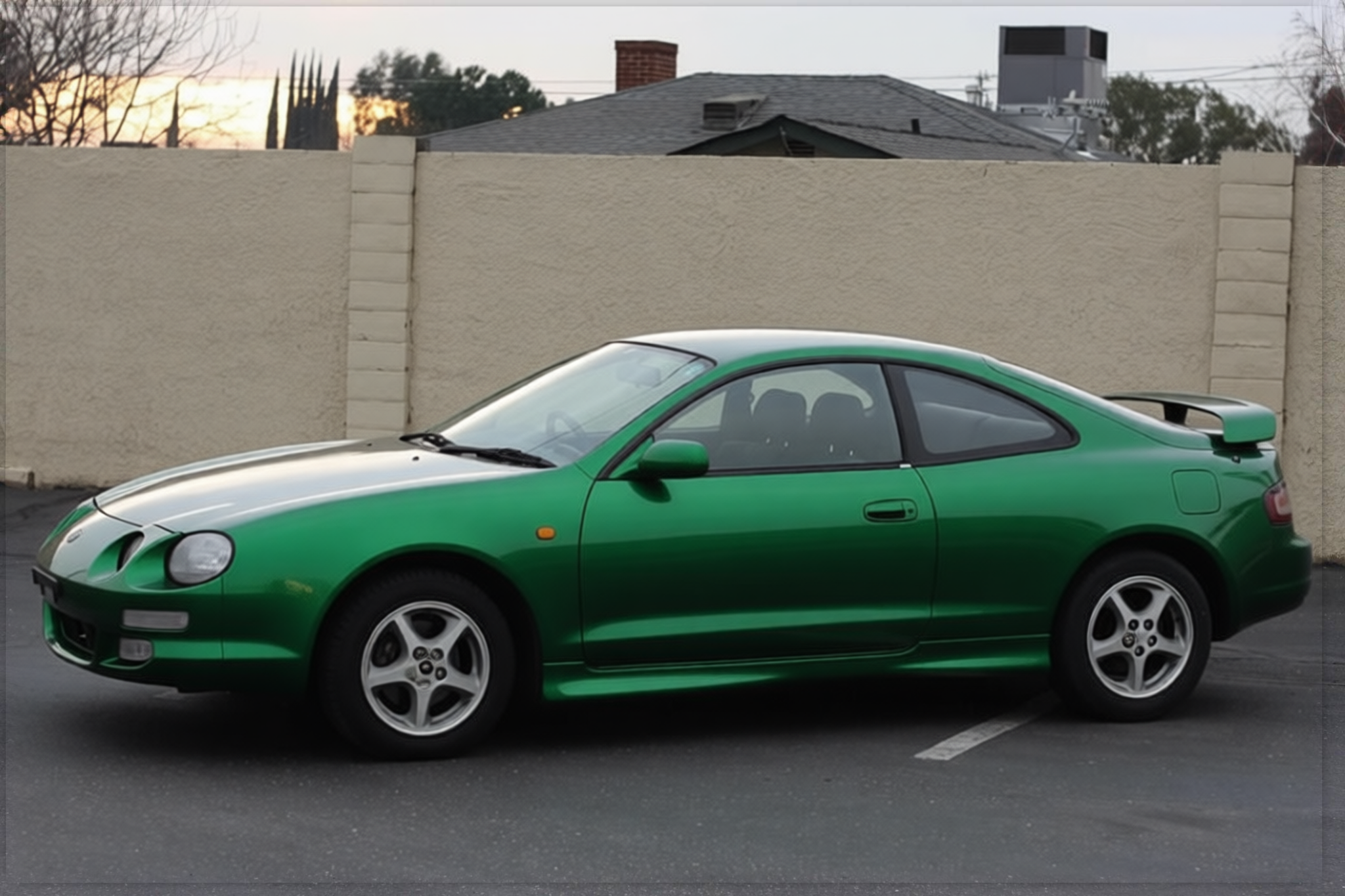 Car rendered in Racing Green gloss paint