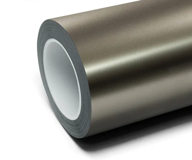 Inozetek Frozen Satin Metallic Aluminum Grey vinyl wrap film texture · Specced