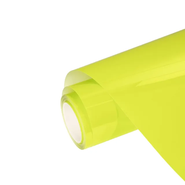 Ravoony Gloss Acid Lime Green vinyl wrap film texture · Specced