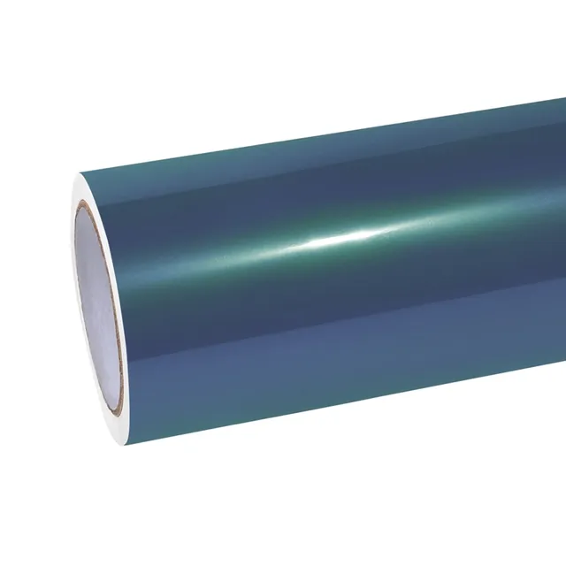 Ravoony Glossy Color Peacock Green vinyl wrap film texture · Specced