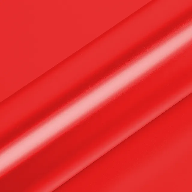HEXIS Satin Chrome Red vinyl wrap film texture · Specced