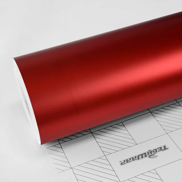 TeckWrap Crimson Red vinyl wrap film texture · Specced